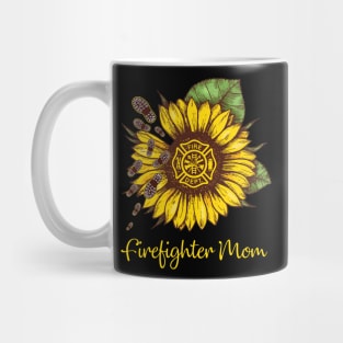 Sunflower Firefighter Mom Mug